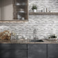Sample-Gray 12x12 Glossy Matte Textured Brick Glass Mosaic Tile (5 pack, 4.83 sq ft/case)