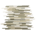 Sample - Beige 12x12 Glossy Matte Textured Brick Glass Mosaic Tile (5 pack, 4.83 sq ft/case)