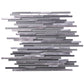 Gray 12x12 Glossy Matte Brick Glass Metal Mosaic Tile (5 pack, 4.83 sq ft/case) - Sample