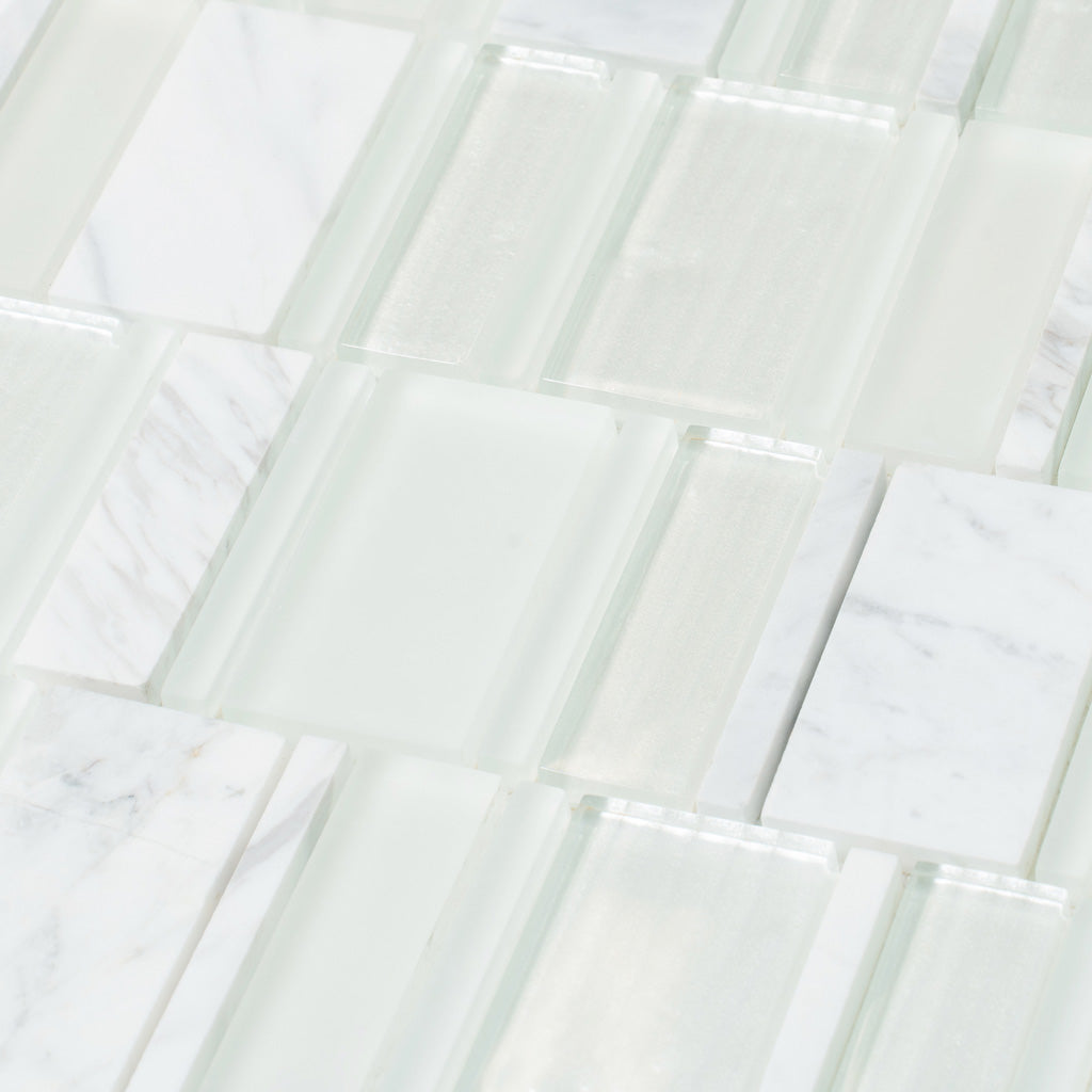 White Glass Floor Tile 