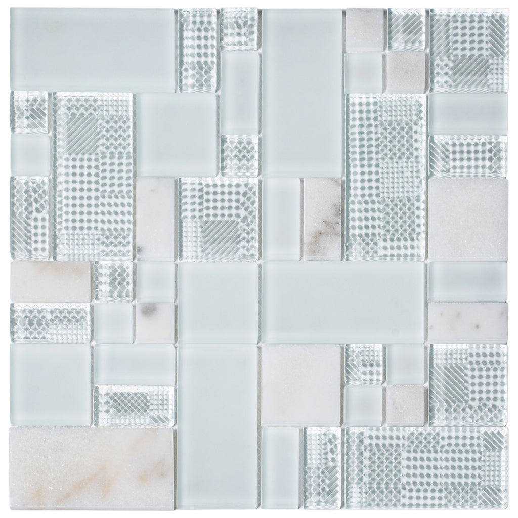 Pearl White Patterned Tile