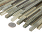Gray Brown 12x12 Brick Glossy Matte Textured Glass Stone Mosaic Tile (5 pack, 4.83 sq ft/case) - Sample
