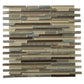Gray Brown 12x12 Brick Glossy Matte Textured Glass Stone Mosaic Tile (5 pack, 4.83 sq ft/case) - Sample
