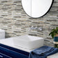 Gray Brown 12x12 Brick Glossy Matte Textured Glass Stone Mosaic Tile (5 pack, 4.83 sq ft/case) - Sample