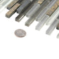 Gray Brown 12x12 Glossy Matte Textured Brick Glass Stone Mosaic Tile (5 pack, 4.83 sq ft/case) - Sample