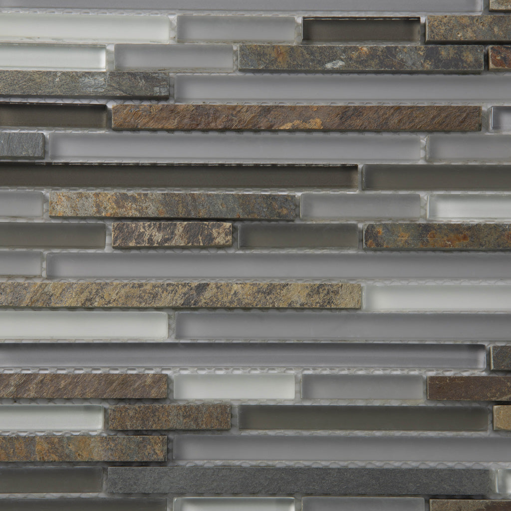 Gray and Brown Stone Mosaic Tile