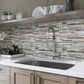 Gray Brown 12x12 Glossy Matte Textured Brick Glass Stone Mosaic Tile (5 pack, 4.83 sq ft/case) - Sample