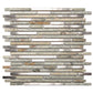 Gray 12x12 Polished Textured Brick Stone Metal Mosaic Tile (5 pack, 4.83 sq ft/case) - Sample