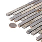 Gray 12x12 Polished Textured Brick Stone Metal Mosaic Tile (5 pack, 4.83 sq ft/case) - Sample