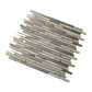 Gray 12x12 Polished Textured Brick Stone Metal Mosaic Tile (5 pack, 4.83 sq ft/case) - Sample