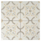 Palmera 9x9 Muted WYG Porcelain Floral Square Wall and Floor Tile (13 Pack, 6.96 sq ft/case) - Sample