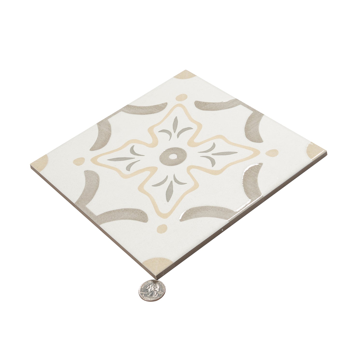 Purple, White, Yellow 9x9 Matte, Glossy Floral Square Porcelain Tile (13 pack, 6.96 sq ft/case)