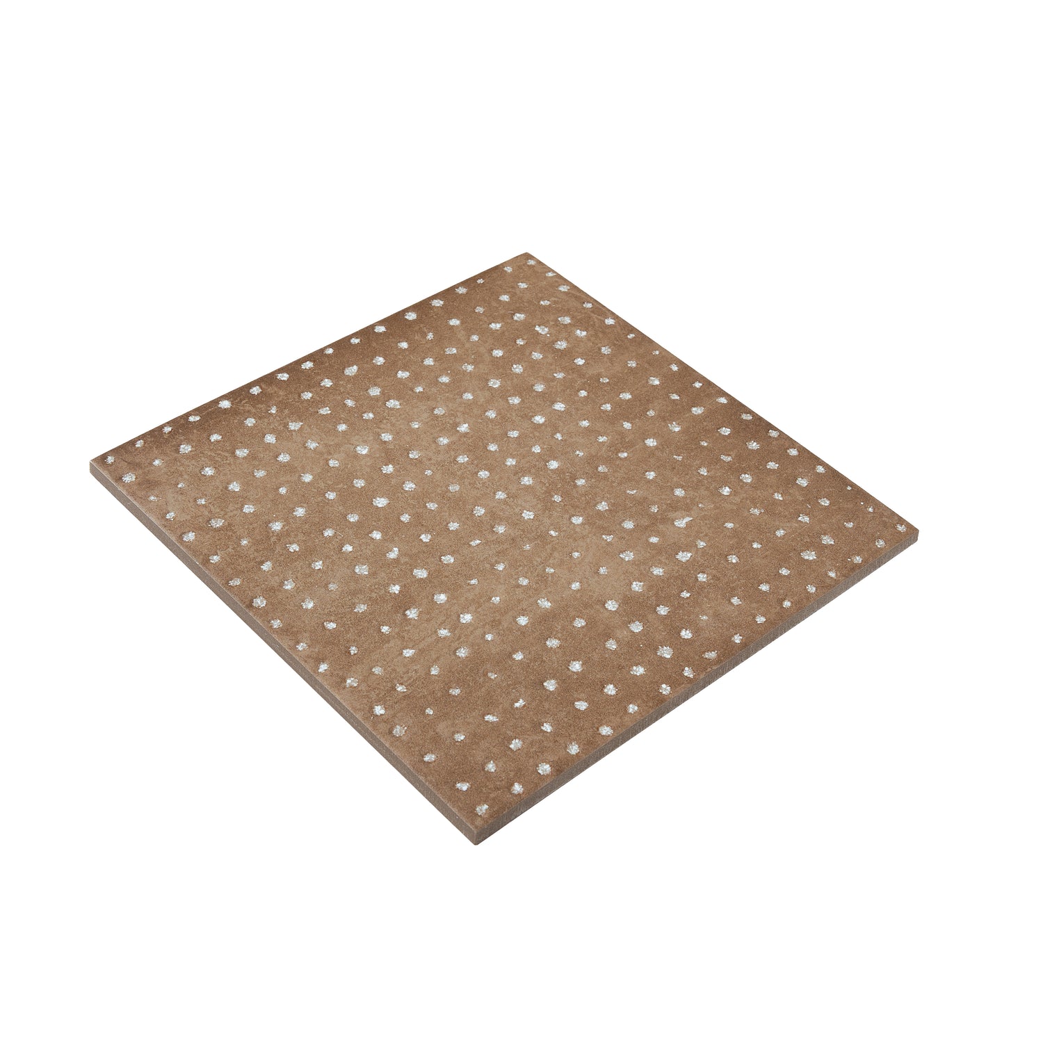 Terracotta Brown 9x9 Matte, Glossy Dotted Square Porcelain Tile (13 pack, 6.96 sq ft/case)