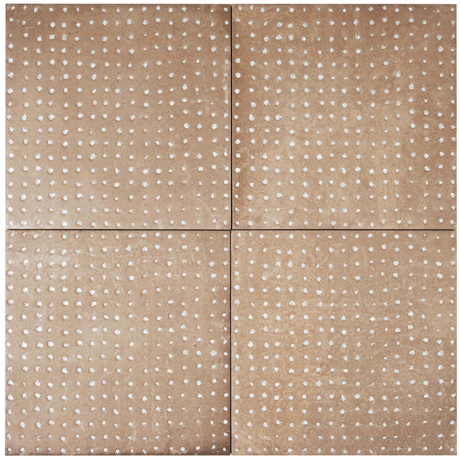 Palmera 9x9 Terracotta Brown Porcelain Dotted Square Wall and Floor Tile (13 Pack, 6.96 sq ft/case) - Sample