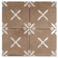 Sample - Terracotta Brown 9x9 Matte, Glossy Floral Square Porcelain Tile (13 pack, 6.96 sq ft/case)