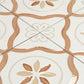 Clay off-white 9x9 Matte, Glossy Floral Square Porcelain Tile (13 pack, 6.96 sq ft/case)