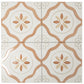 Palmera 9x9 Clay off-white Porcelain Floral Square Wall and Floor Tile (13 Pack, 6.96 sq ft/case) - Sample