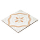 Clay off-white 9x9 Matte, Glossy Floral Square Porcelain Tile (13 pack, 6.96 sq ft/case)