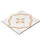 Palmera 9x9 Clay off-white Porcelain Floral Square Wall and Floor Tile (13 Pack, 6.96 sq ft/case) - Sample