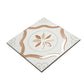 Clay off-white 9x9 Matte, Glossy Floral Square Porcelain Tile (13 pack, 6.96 sq ft/case)