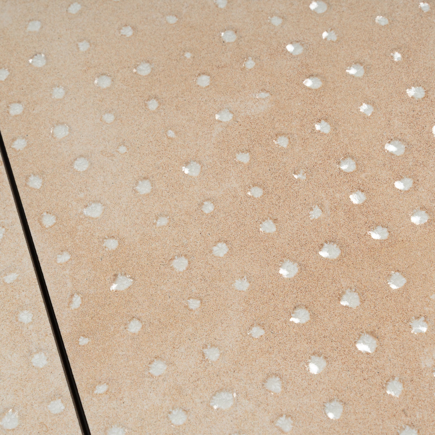 Terracotta Beige 9x9 Matte, Glossy Dotted Square Porcelain Tile (13 pack, 6.96 sq ft/case)