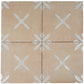 Sample - Terracotta Beige 9x9 Matte, Glossy Floral Square Porcelain Tile (13 pack, 6.96 sq ft/case)