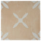 Sample - Terracotta Beige 9x9 Matte, Glossy Floral Square Porcelain Tile (13 pack, 6.96 sq ft/case)