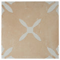 Sample - Terracotta Beige 9x9 Matte, Glossy Floral Square Porcelain Tile (13 pack, 6.96 sq ft/case)