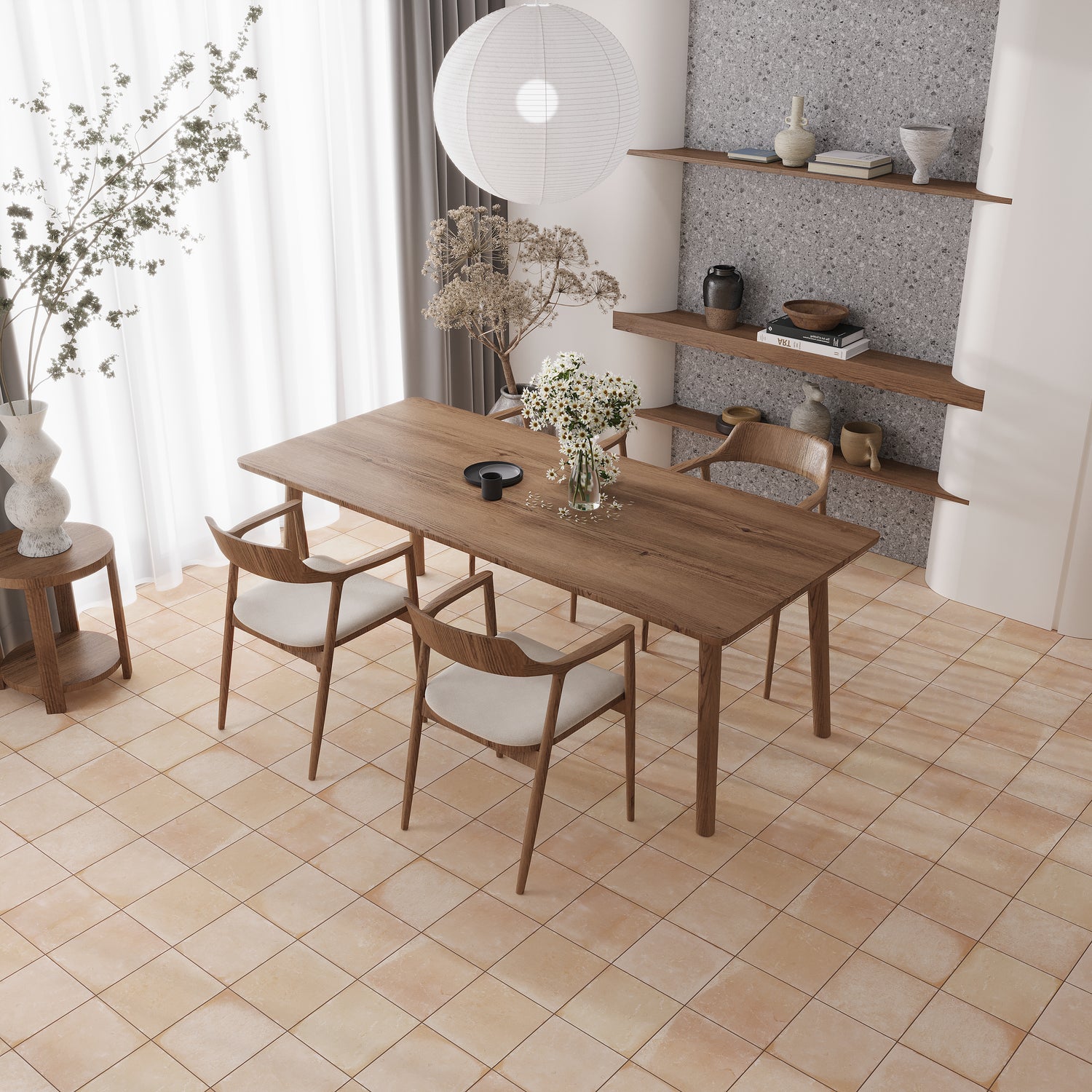 Terracotta Beige 9x9 Matte, Glossy Plain Square Porcelain Tile (13 pack, 6.96 sq ft/case)