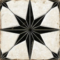 Sample - Black White 9x9 Matte-Layer Tech Star Square Porcelain Tile (13 pack, 6.96 sq ft/case)