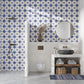 Blue White 9x9 Matte-Layer Tech Star Square Porcelain Tile (13 pack, 6.96 sq ft/case)