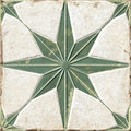 Sample - Green White 9x9 Matte-Layer Tech Star Square Porcelain Tile (13 pack, 6.96 sq ft/case)