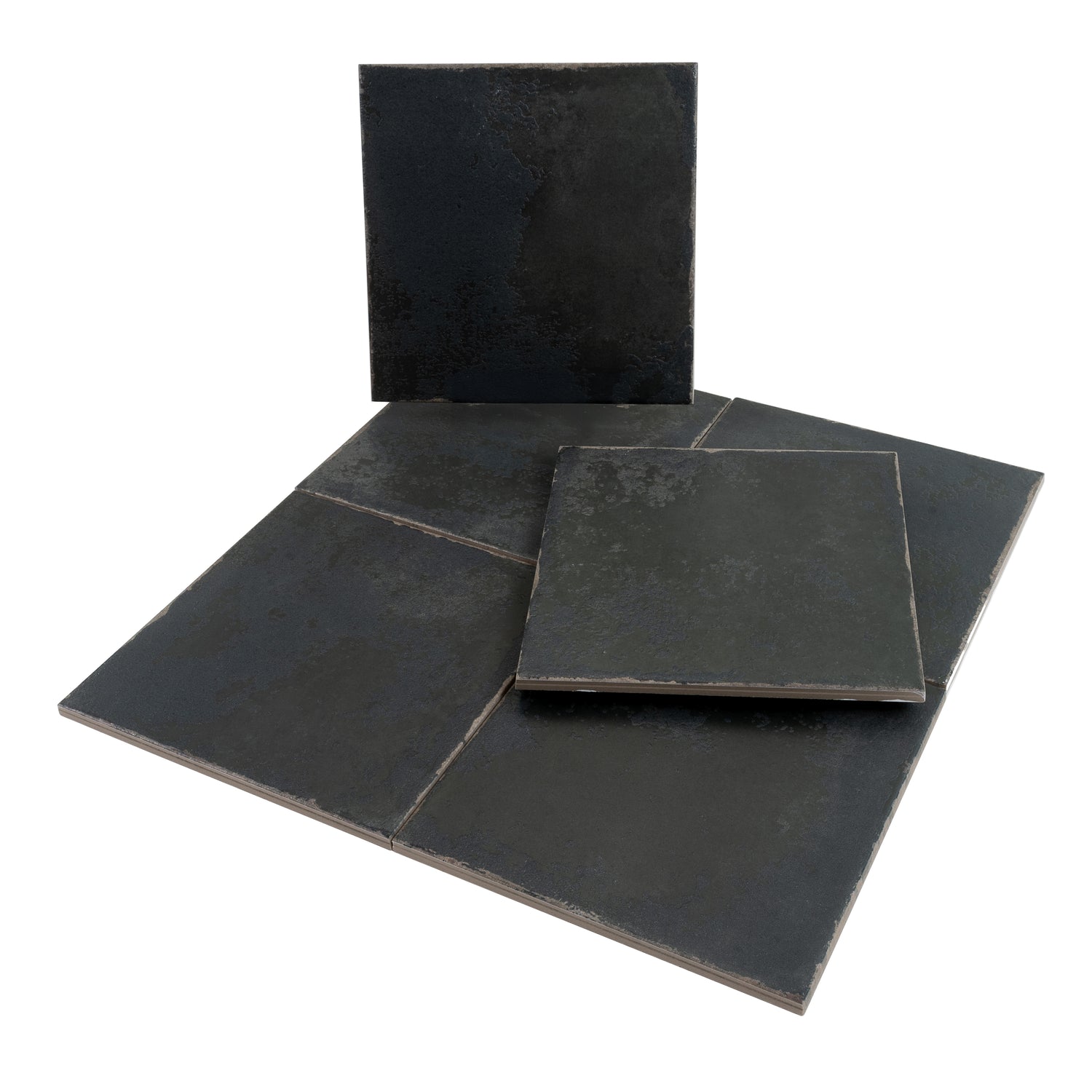 Faenza 8x8 Black Porcelain Square Wall and Floor Tile (15 Pack, 6.46 sq ft/case)