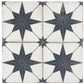 Faenza 8x8 White Black Porcelain Square Motif Wall and Floor Tile (15 Pack, 6.46 sq ft/case)