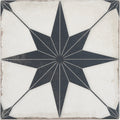 Sample - White Black 8x8 Matte Square Motif Porcelain Tile (15 pack, 6.46 sq ft/case)