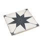 Faenza 8x8 White Black Porcelain Square Motif Wall and Floor Tile (15 Pack, 6.46 sq ft/case)