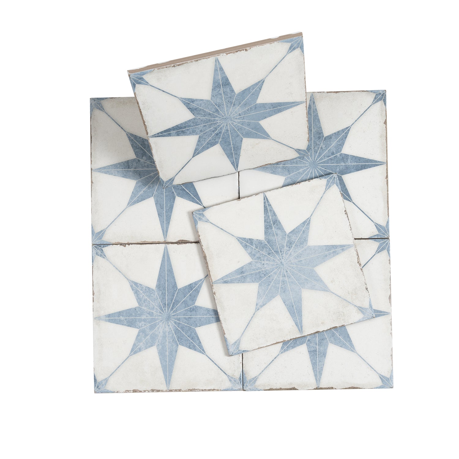 Faenza 8x8 White Weathered Slate Porcelain Square Motif Wall and Floor Tile (15 Pack, 6.46 sq ft/case)
