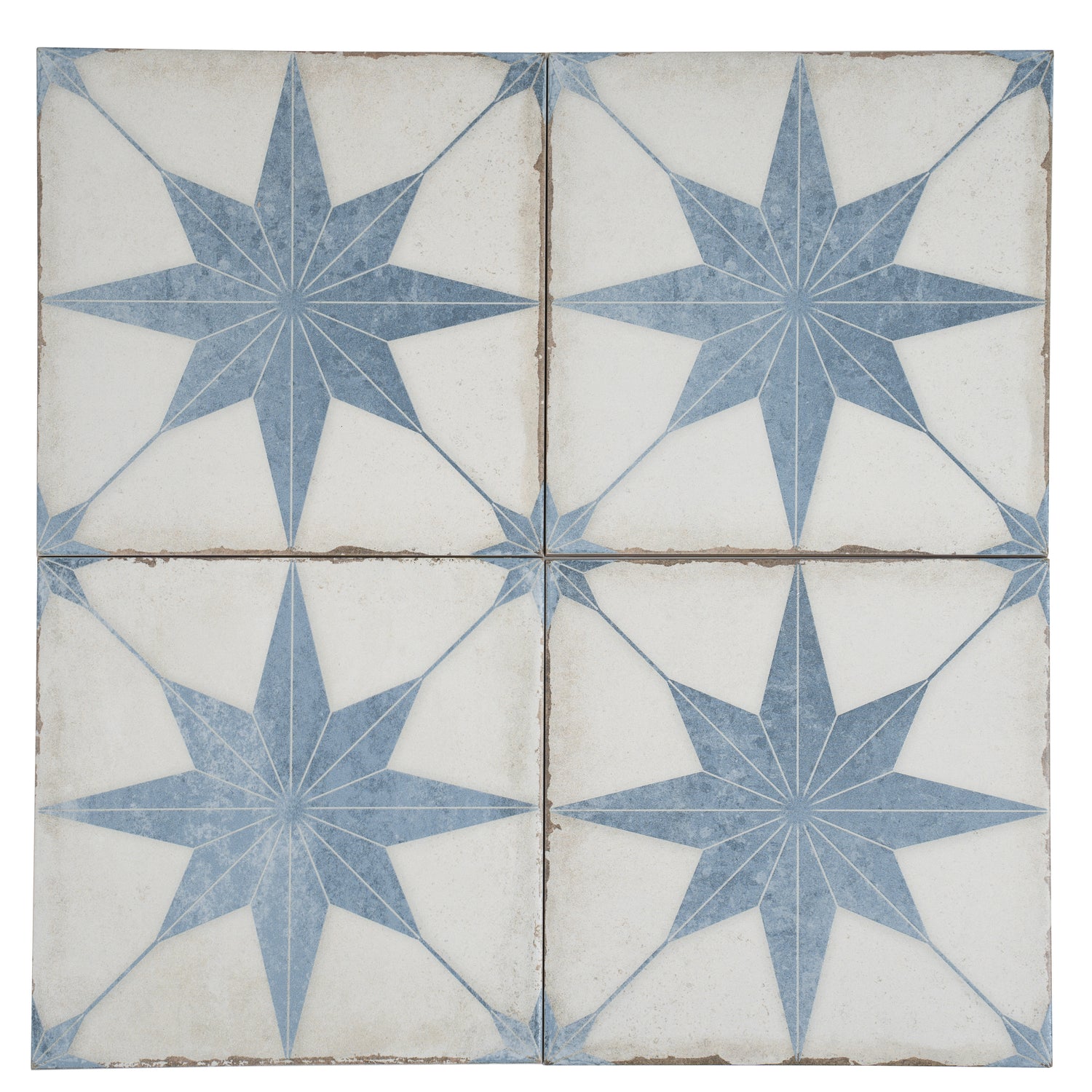 Faenza 8x8 White Weathered Slate Porcelain Square Motif Wall and Floor Tile (15 Pack, 6.46 sq ft/case)