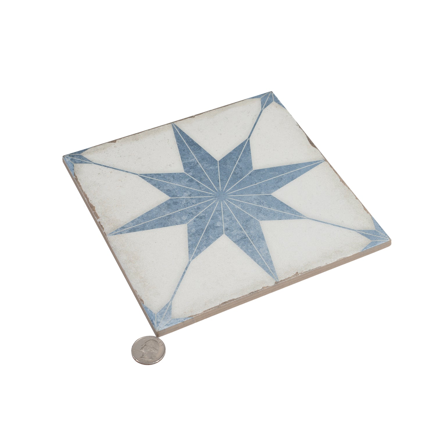 Faenza 8x8 White Weathered Slate Porcelain Square Motif Wall and Floor Tile (15 Pack, 6.46 sq ft/case)