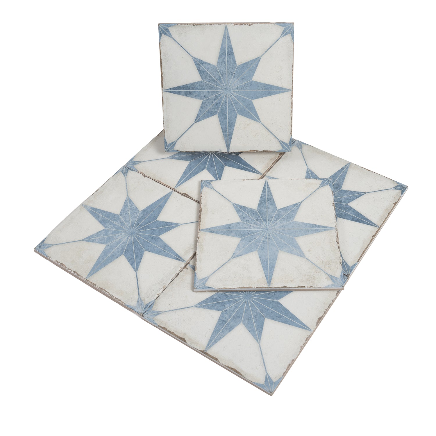Faenza 8x8 White Weathered Slate Porcelain Square Motif Wall and Floor Tile (15 Pack, 6.46 sq ft/case)