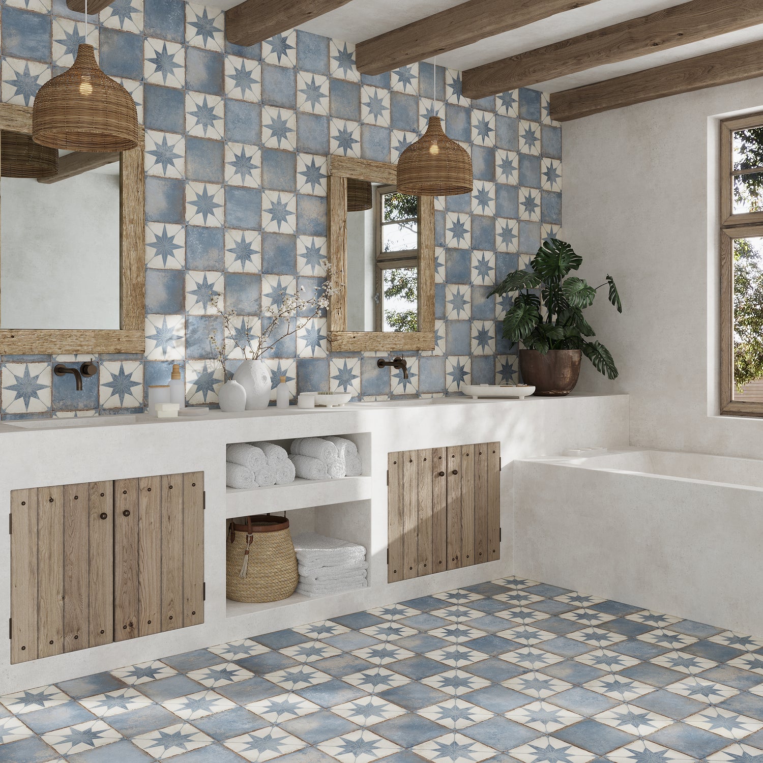 Faenza 8x8 Weathered Slate Porcelain Square Wall and Floor Tile (15 Pack, 6.46 sq ft/case)
