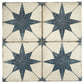 Faenza 8x8 White Navy Porcelain Square Motif Wall and Floor Tile (15 Pack, 6.46 sq ft/case) - Sample