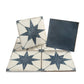 Faenza 8x8 White Navy Porcelain Square Motif Wall and Floor Tile (15 Pack, 6.46 sq ft/case)