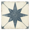 Sample - White Navy 8x8 Matte Square Motif Porcelain Tile (15 pack, 6.46 sq ft/case)