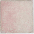 Dusty pink 8x8 matte porcelain tile with subtle textured pattern for wall and floor