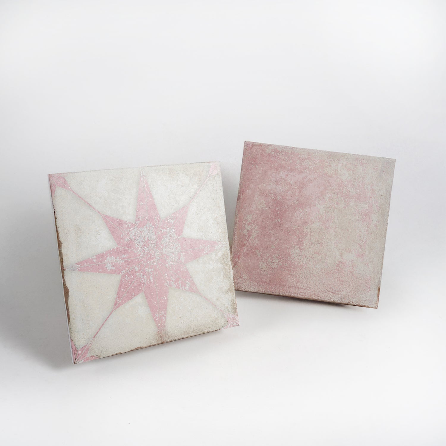 Faenza 8x8 White Pink Porcelain Square Motif Wall and Floor Tile (15 Pack, 6.46 sq ft/case)