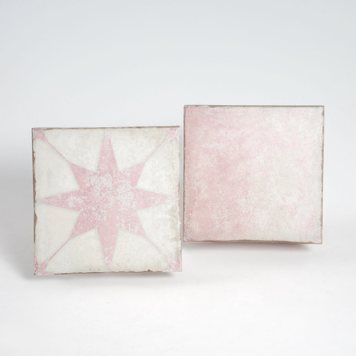 Faenza 8x8 White Pink Porcelain Square Motif Wall and Floor Tile (15 Pack, 6.46 sq ft/case)