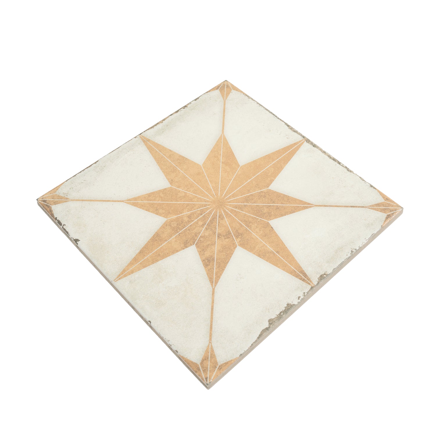 Faenza 8x8 White Terracotta Porcelain Square Motif Wall and Floor Tile (15 Pack, 6.46 sq ft/case)