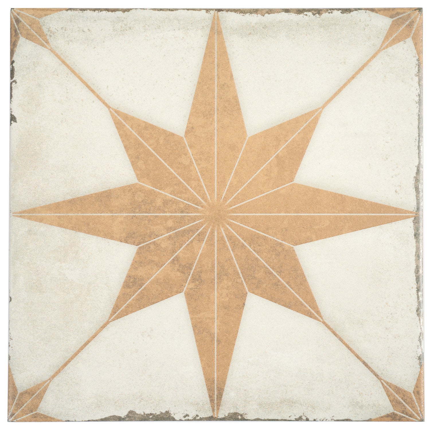 Faenza 8x8 White Terracotta Porcelain Square Motif Wall and Floor Tile (15 Pack, 6.46 sq ft/case)