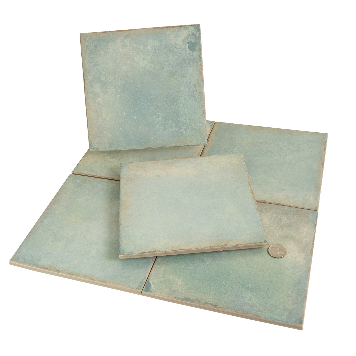 Faenza 8x8 Dusty Sage Green Porcelain Square Wall and Floor Tile (15 Pack, 6.46 sq ft/case)